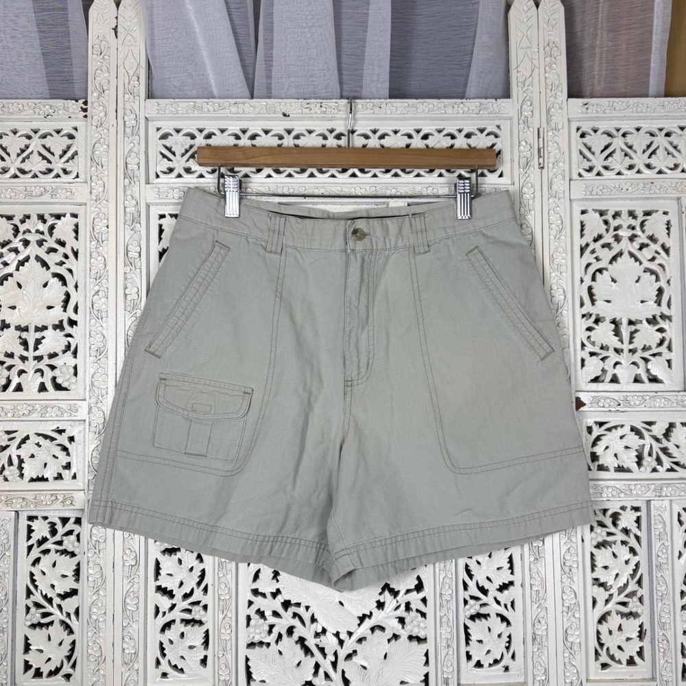 Columbia Beige Cargo Shorts Sz Womens 14 Hiking Outdoors Casual Utility